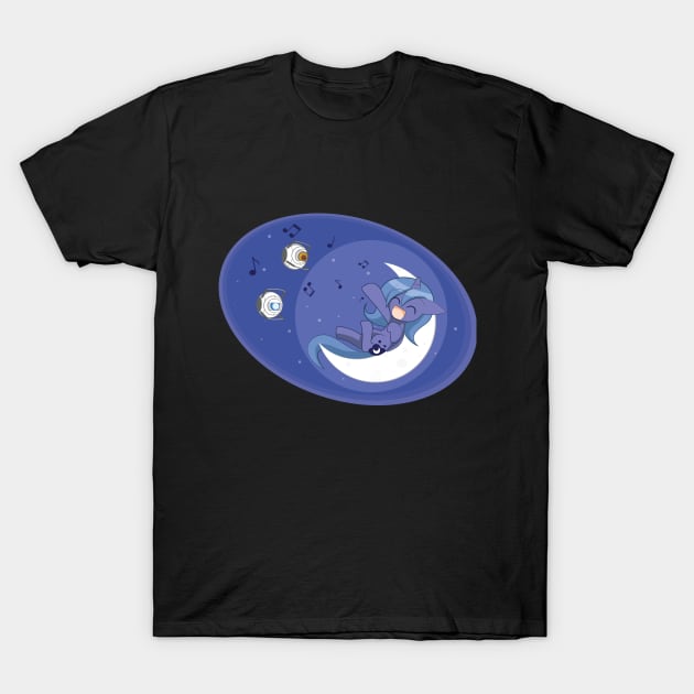 Singing On The Moon T-Shirt by Squatterloki